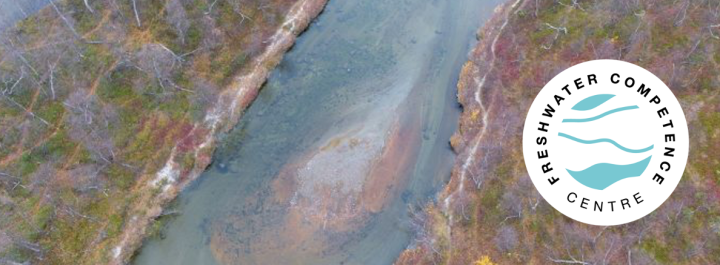 aerial image of a river