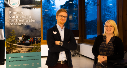 Pertti Ala-Aho from University of Oulu and Eliisa Lotsari from Aalto University looking happy after a successful seminar